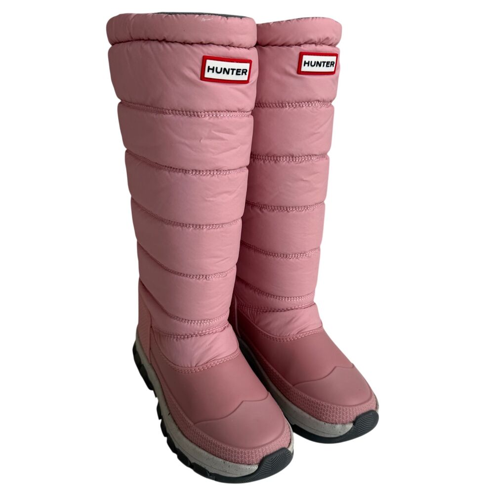 Hunter Original Pink Insulated Tall Puffy Snow Boots - Size 5
